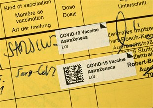 Vaccination certificate after second vaccination with AstraZeneca against Covid-19