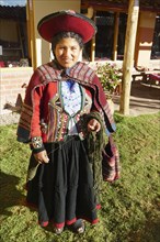 Indigenous young woman in traditional traditional costume