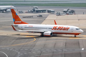 A Jeju Air Boeing 737-800 with registration number HL8061 at Seoul Gimpo Airport