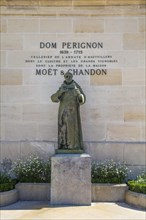 Monument to the champagne inventor Dom Perignon