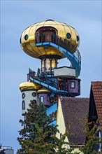 Kuchlbauer Tower or Hundertwasser Tower by Friedensreich Hundertwasser and Peter Pelican
