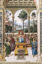 Piccolomini in front of King James I of Scotland