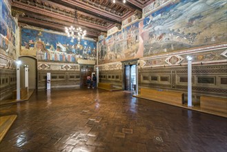 The Sala della Pace with the fresco cycle of the Good Government and the Bad Government