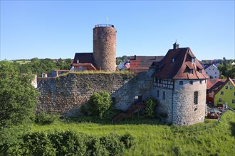 Castle ruin with fortified defence tower