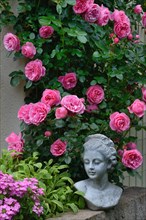 Female bust with roses
