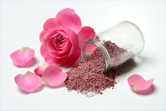 Rose salt in glass