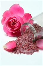 Rose salt in glass