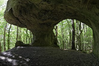Small passage cave not far from Caeciliengrotte near Hirschbach