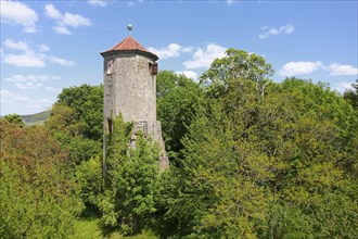 Castle tower Castell on castle mountain