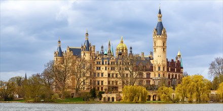 Schwerin Castle Landtag Government Parliament Mecklenburg-Vorpommern Panorama in Schwerin