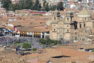 View over the city with Plaza de Armas