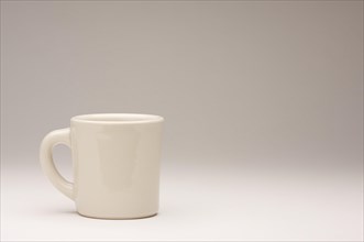 Blank coffee cup on a gradating background