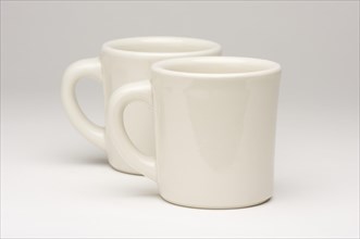 Blank coffee cups on a gradating background