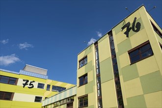 Yellow-green facades