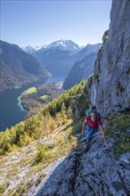 Panoramic view of the Koenigssee from the Rinnkendlsteig