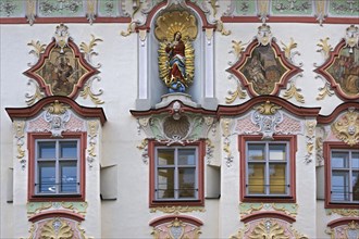 Rococo facade by the stucco artist Johann Baptist Zimmermann on the core house