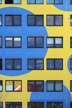 Blue-yellow facade
