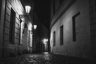 Dark street at night
