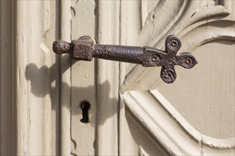 Door handle at the church door