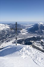 Alpspitz summit with summit cross