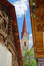 Steeple of the parish church of St. Valentine