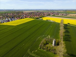 Drone image of Oberg with Bismarck Tower