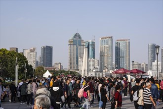 View from The Bund to the skyline of the Pudong Special Economic Zone