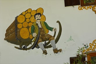 Mural painting on a house wall