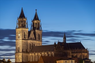 Magdeburg Cathedral at the blue hour