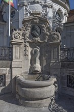 Fountain with the portrait of Prince Regent Prince Luitpold in front of the former Luitpold Bath