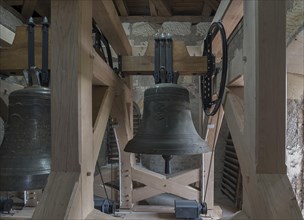 New belfry with historic bell