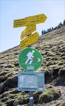 Signpost in the mountains