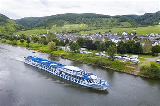 River cruise ship on the Moselle near Cochem