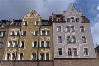 Art Nouveau facades of residential buildings
