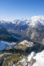 View from Jenner to Koenigssee and Watzmann