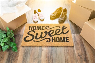 Home sweet home welcome mat