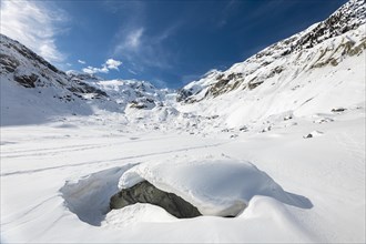 Snow-covered glacier