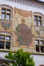 Ludwig IV the Bavarian as a fresco on the town hall