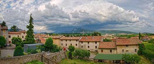 Small village Affi south-east of Lake Garda