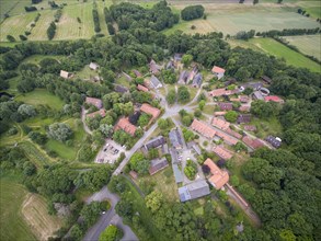 The Rundlingsdorf Luebeln (drone photo) is one of the 19 Rundlings villages that have applied to become a UNESCO World Heritage Site. Luebeln