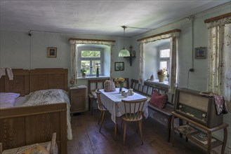 Bedroom and dining room around 1955 of a semi-detached house built in 1455