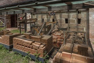 Storage of fired bricks from the historical kiln