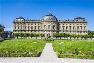 The Baroque gardens in the Wuerzburg Residence