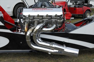 Nitro fuel engine of a race car