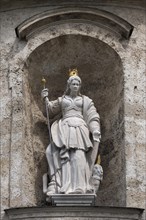 Figure of the Virgin Mary above the entrance gate