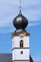 Onion tower with tower clock