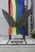 A pair of wings as a sculpture