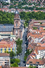 Overlook over Wuerzburg from Fortress Marienberg