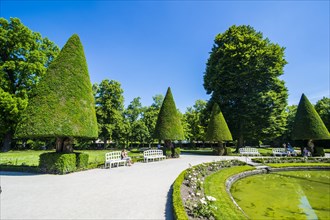 The Baroque gardens in the Wuerzburg Residence