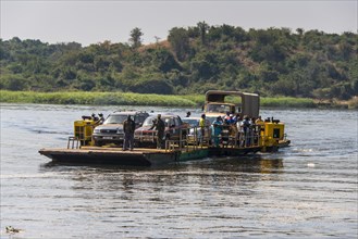 Ferry over the Nile in the Murchison Falls National Park